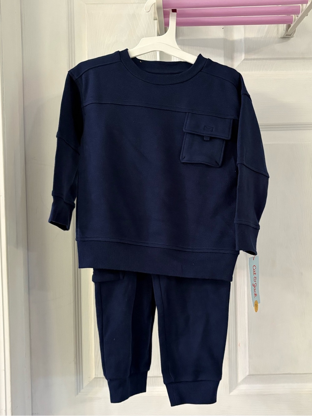 Kids Navy Sweatshirt and Jogger Set - Unbranded